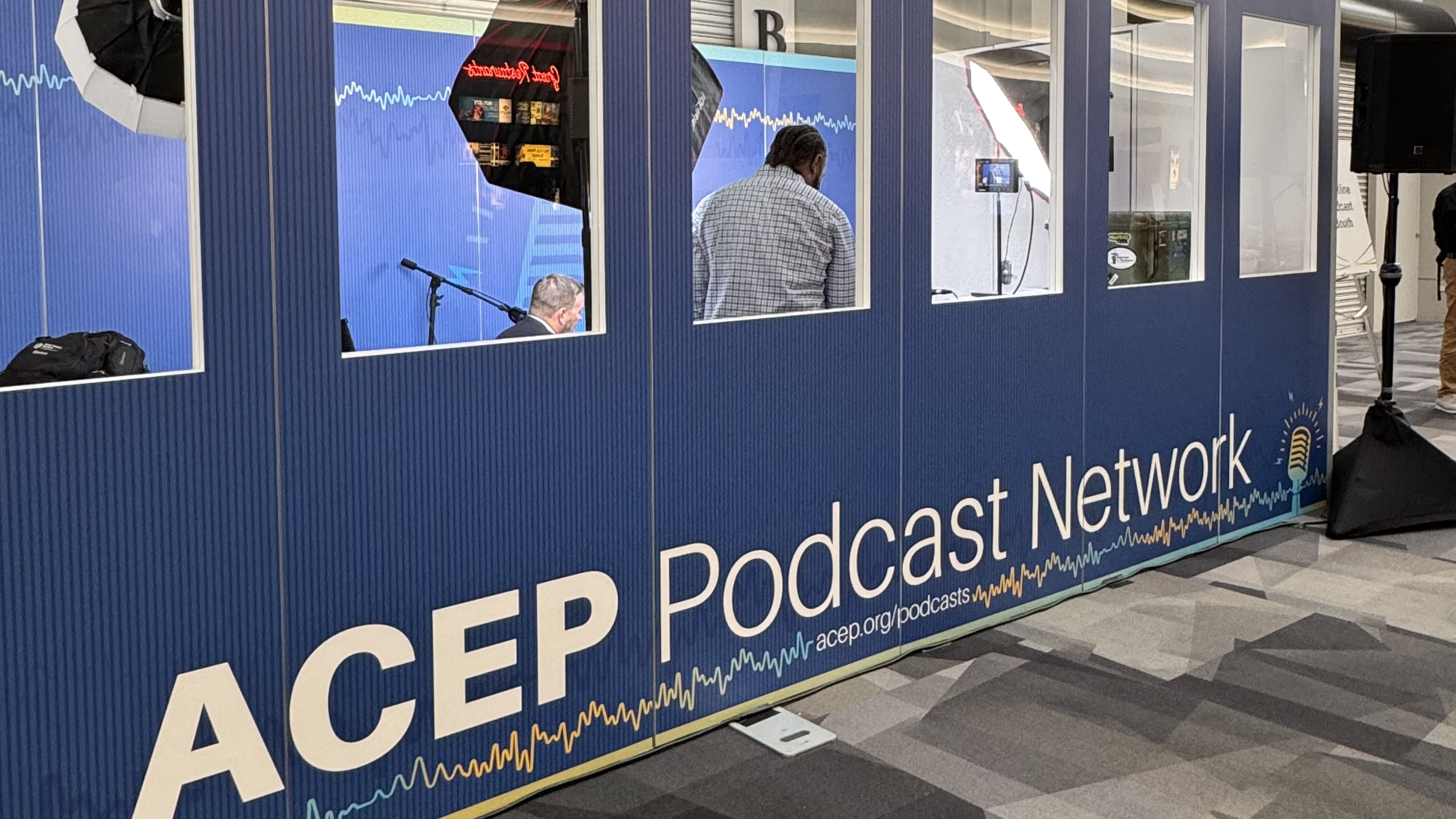 Podcast Booth at ACEP25 Podcast Booth at ACEP25