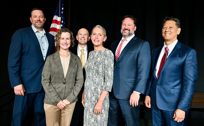 L to R: Ryan A. Stanton, MD, FACEP; Larisa Traill, MD, FACEP; Daniel Freess, MD, FACEP; Kristin McCabe-Kline, MD, FACEP; Steven B. Kailes, MD, MPH, FACEP; Bing S. Pao, MD, FACEP