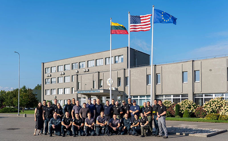 Lithuanian National Police School Outdoor Full Group Photo Lithuanian National Police School Outdoor Full Group Photo